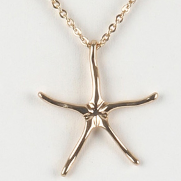 Starfish Earring/Necklace Set, Gold Tone - Picture 2 of 3